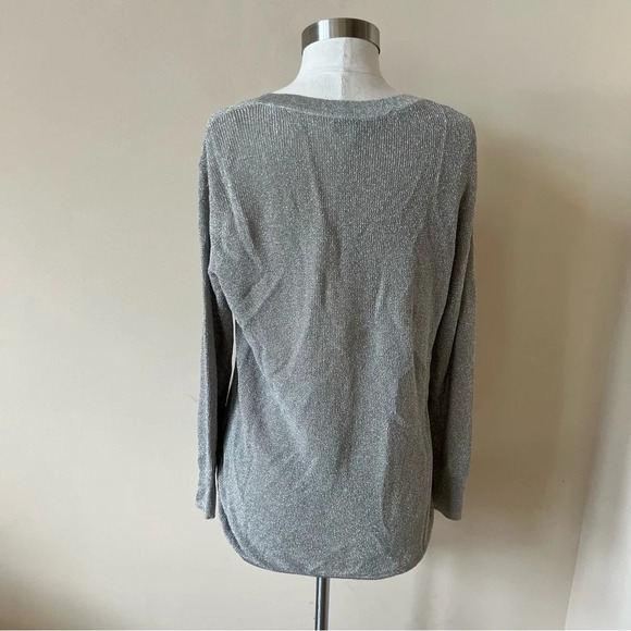Reiss Bless metallic thread deep v-neck sweater 17961 - Picture 5 of 10